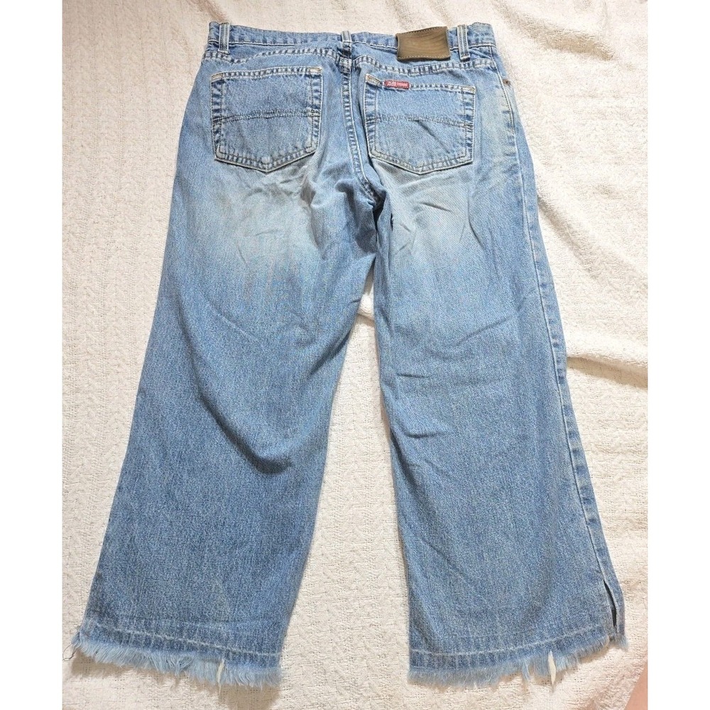 Vintage 90's Y2K Polo Ralph Lauren Cropped Saturday Jean Size 6 Raw Hem